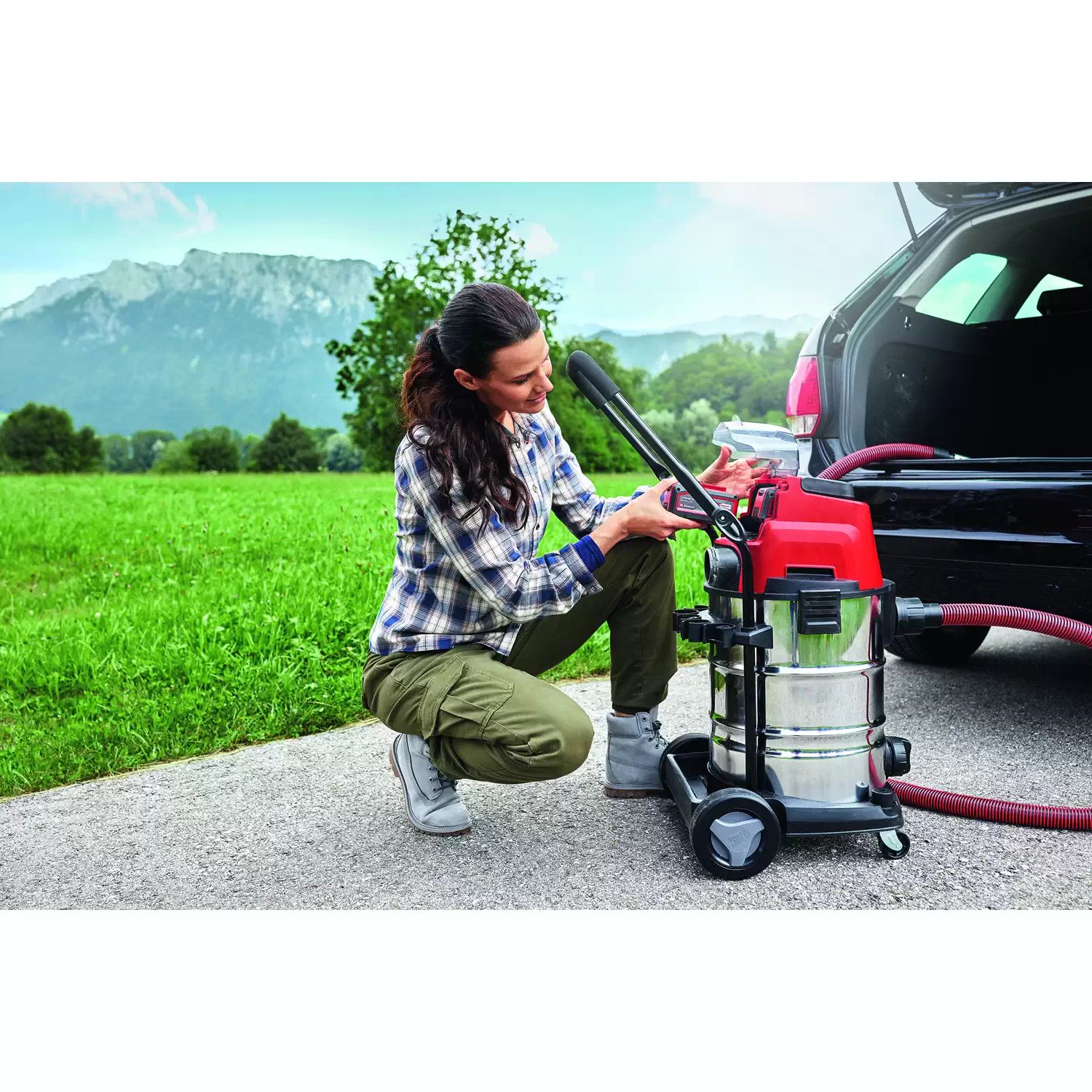 Einhell 2347141 36V 8 Gallon Cordless Wet/Dry Vacuum, TE-VC 36/30 Li-S - Tool Only